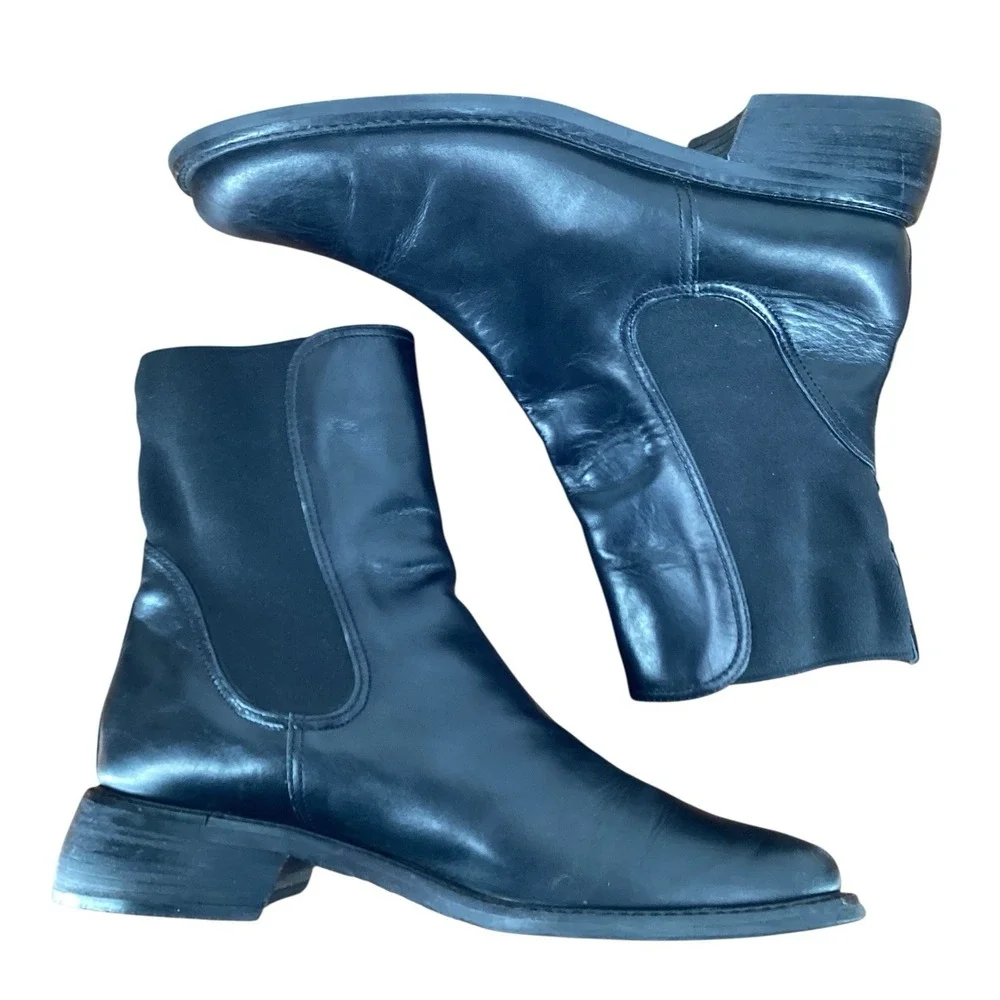 Donald J Pliner Chelsea Autumn style Boots Men's US 9 M Black‎ Leather